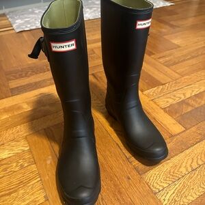 Black tall Hunter boots US size 10M